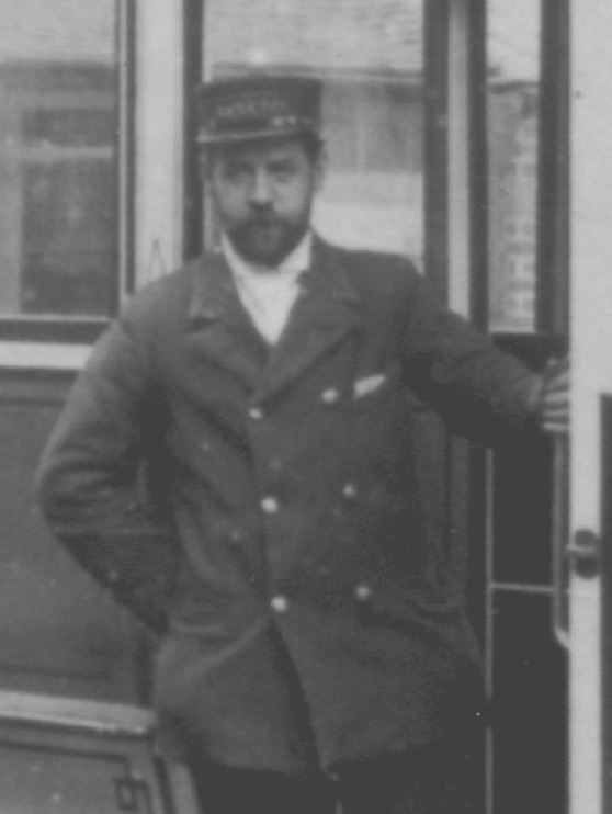 Kidderminster and Stourport Electric Tramways tram driver motorman circa 1899